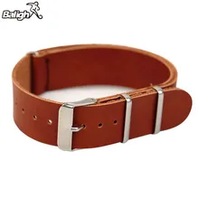 Ремешок для часов в стиле милитари из натуральной кожи, дизайнерский ремешок с черной коричневой пряжкой, ремешок для часов 18-22 мм для мужчин