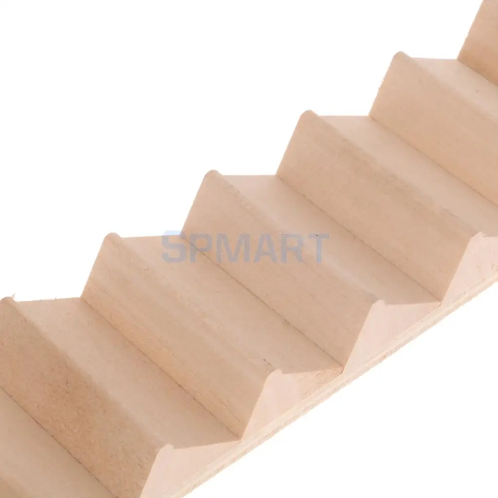 1/12 Scale Dollhouse Miniature Wooden Step Stair Staircase without Handrail for 12th Dolls House DIY Building Accessories