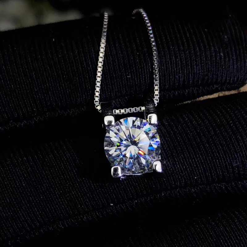 Ювелирные изделия colife классический Муассанит кулон 1.5ct настоящий F цвет VVS1 класс Муассанит Серебряный кулон 925 драгоценности из серебра и камней