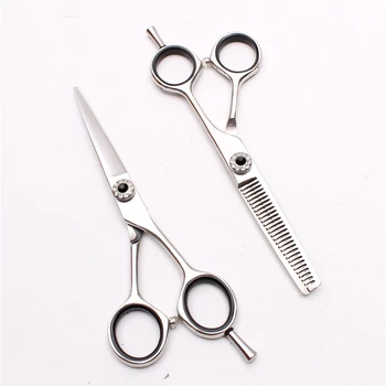 

5.5" 16cm 440C Customized Logo Black GEM Hairdressing Scissors Thinning Shears Cutting Scissors Professional Hair Scissors C9012