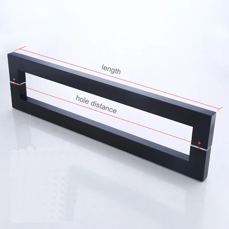 customized product Frosted matte black Noble Stainless steel Square tube handle 1000mm and 1200mm | Обустройство дома