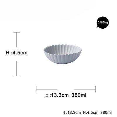 Супер высокое качество, красивый дизайн, белая матовая керамическая обеденная тарелка на 1 человека, обеденная чаша, прочная китайская посуда - Цвет: Bowl S
