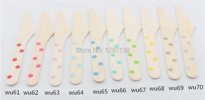 polka dotwooden knives