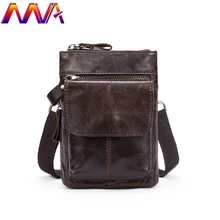 MVA Горячая мужская сумка на талию из натуральной кожи с качественной коровой кожи мужская нагрудная сумка crazy horse кофейные поясные сумки