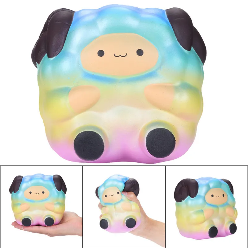 2018 красота Топы Качество 5 ''Squishi Jumbo Радуга овечка мягкая медленно