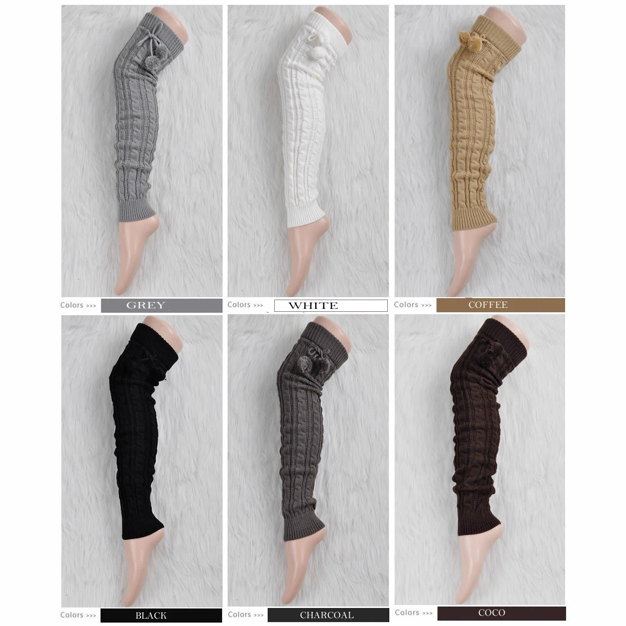 Pompom Love Adorable Knee High Socks (1)