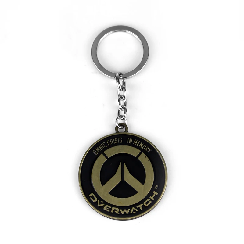 

Hot Games Vintage Overwatch Keychains Anime Key Cover Key Holder Keyring Jewelry Men Chaveiro Llaveros