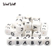Woel Well 50pcs 12mm Letter Silicone Beads Alphabet Spelling Name Bpa Free Baby Teething Teether Chew Necklace Pacifier Chain Woel Well 50pcs 12mm Letter Silicone Beads Alphabet Spelling Name Bpa Free Baby Teething Teether Chew Necklace Pacifier Chain