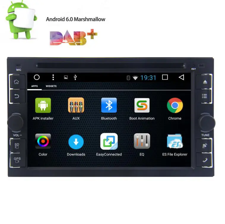 Perfect 6.2" HD Car Stereo 2GB RAM 2Din Android 6.0 4 Core GPS OBD2 WIFI DVD Player DAB+ 0