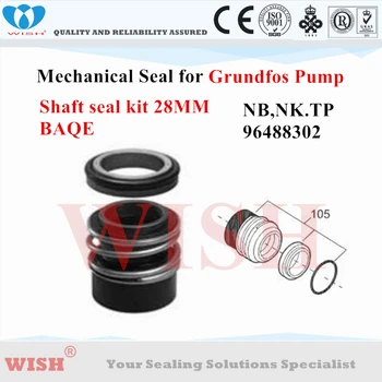 

28MM shaft for mechanical seal pump Grundfos 96488302 BAQE NB, NK, TP d28mm