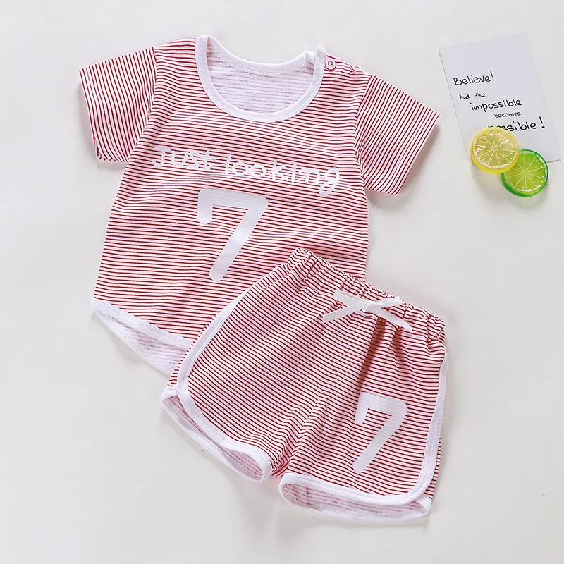 

kids pyjamas baby boys girls pajamas toddler pijamas modis korean pyjamas fille enfant short sleeve shirt+short pants 2pcs brand
