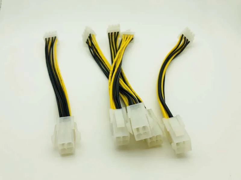 5PCS ATX 4Pin 20cm Male To 8Pin Female EPS Power Cable Adapter CPU Power Supply Converter Cable Convertor For BTC Miner Mining