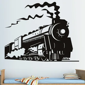 

Steam Train Wall Stickers for living room Children Kids Room bedroom home wall decoration