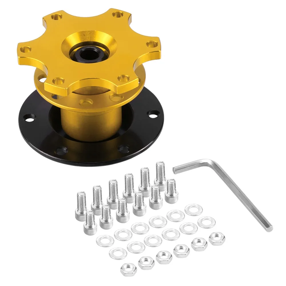 

Oversea Golden Universal Car Steering Wheel Hub Adapter Quick Release Racing Adapter Snap Off Boss Kit Car Styling