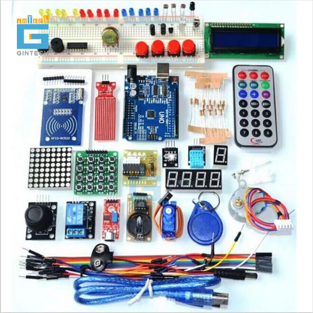 

UNO R3 Learning Kit Upgraded Arduinos Starter Kit Stepper Motor Learning Kit with Plastic Box