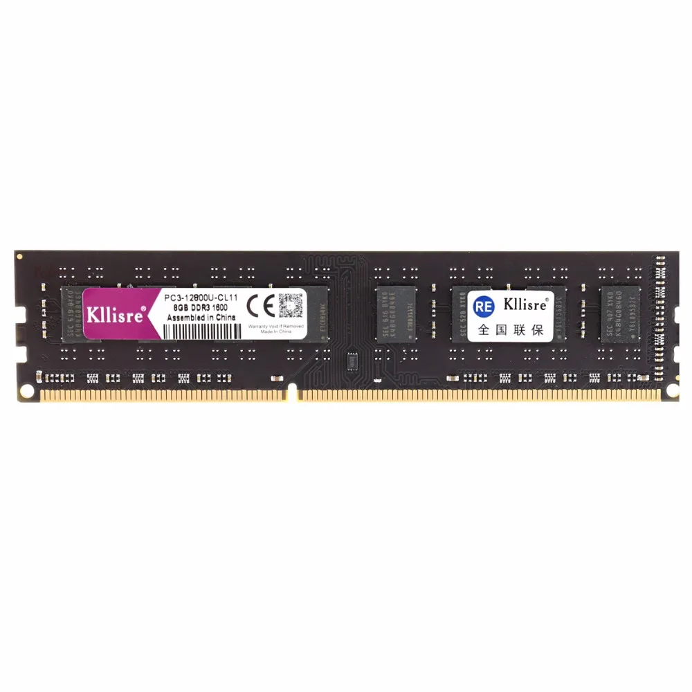 Память Kllisre ddr3 8 ГБ ОЗУ 1600 МГц без ecc для настольного ПК 240 контактов dimm|memory cd|ddr3