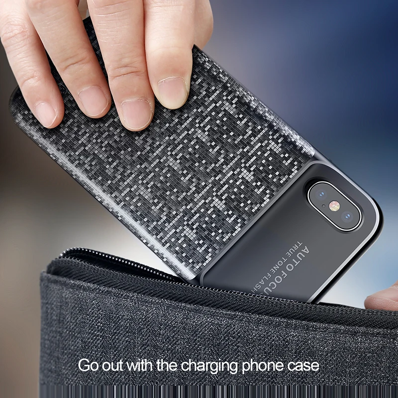 Baseus 3500mAh зарядное устройство чехол для iPhone X Внешний аккумулятор ультра тонкий