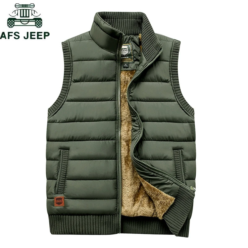

Autumn Winter Military Tactical Men's Sleeveless Vest Thick Fleece Jackets Male Cotton-Padded Jacket Waistcoat Plus Size 5XL
