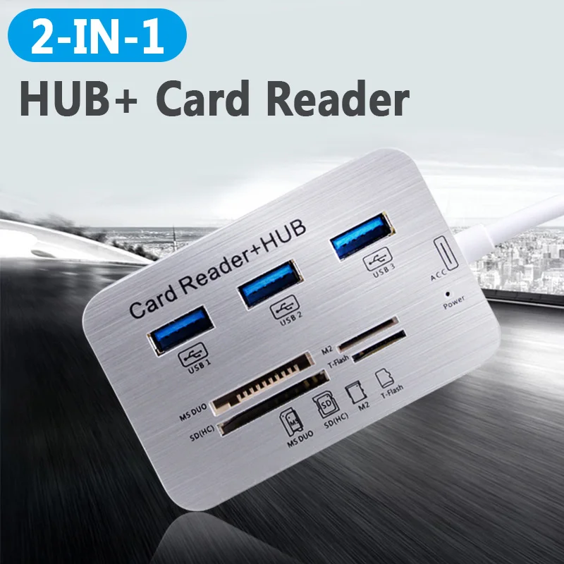 

USB Hub 3.0 Type C Hub USB 3.0 Splitter 3 Ports Multi USB C Hab USB-C HUB 2.0 Multiple SD/TF Speed Card Reader for PC Laptop