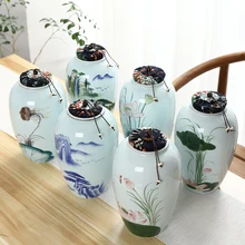 TANGPIN фарфоровые чайные пакетики большой емкости, расписанные вручную фарфоровые чайные канистры, китайские чайные принадлежности для кунг-фу