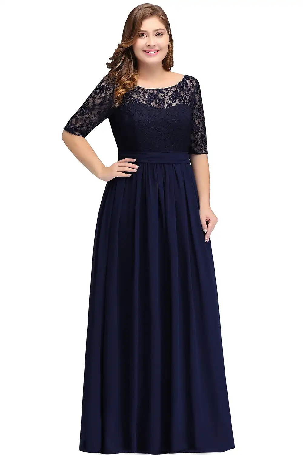 cheap plus size bridesmaid dresses with sleeves