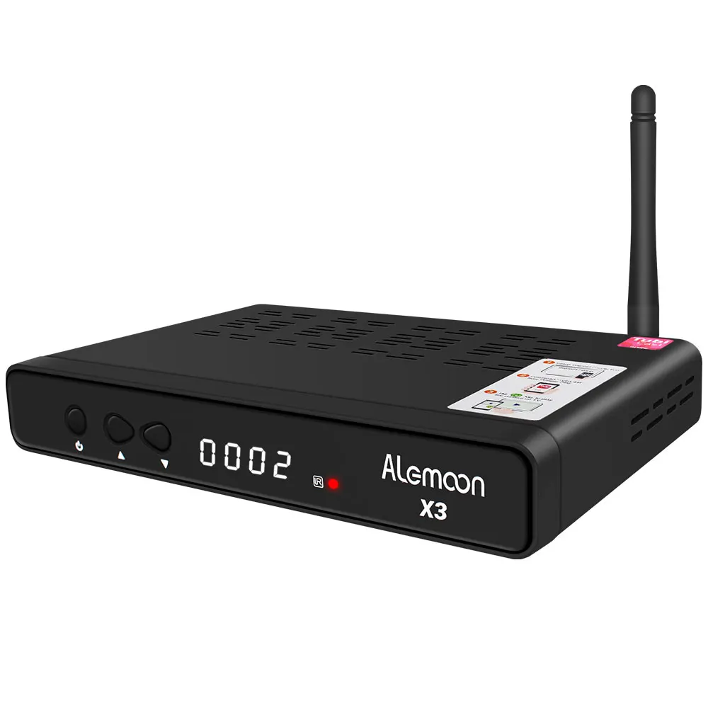 GOTIT alemoon X3 ресивера цифрового DVB T2 bulid-в Поддержка Wi-Fi PowerVu full HD 1080 P H.265 декодер