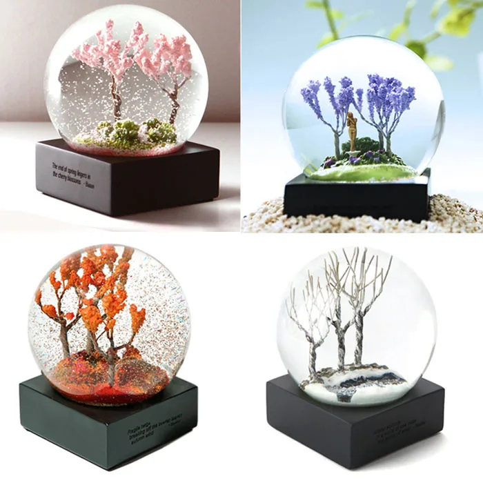 Four seasons crystal ball Home Decor Birthday gift Christmas giftgift christmasgift giftsgift