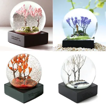 

Four seasons crystal ball Home Decor Birthday gift Christmas gift