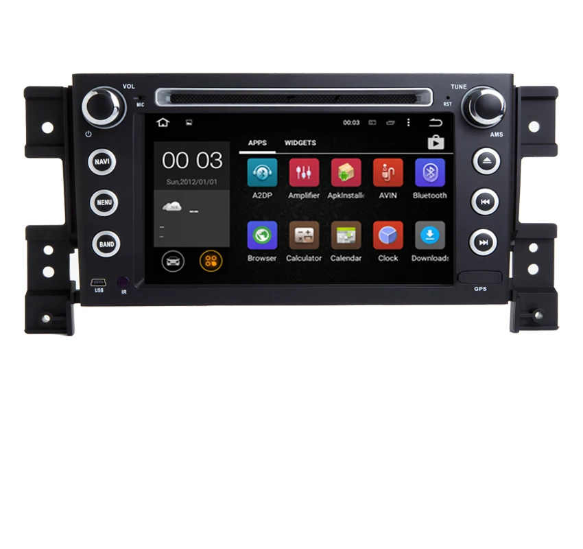 Cheap 7" HD Android 7.1 Car GPS Navigation for Suzuki Grand Vitara multimedia car radio stereo dvd with steering wheel camera DVR Map 2