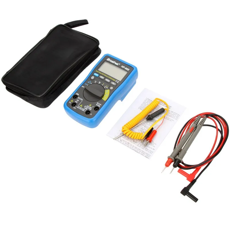 HoldPeak HP-90E Digital Multimeter Auto Range DMM DC AC Current Voltage Resistance Frequency Capacitance Temperature Meter