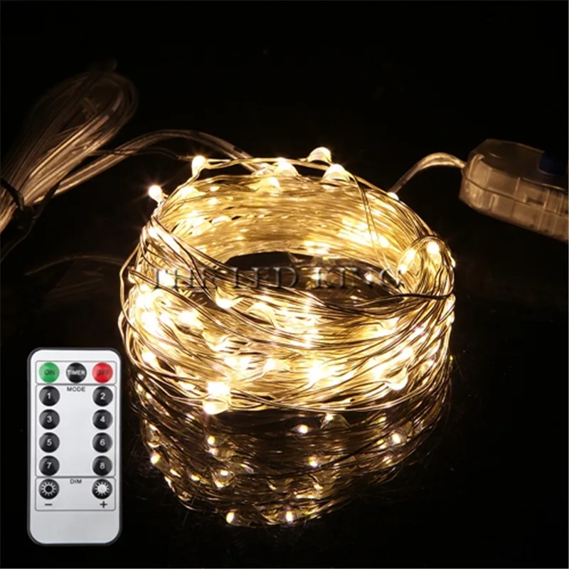 Remote Control Dimmable USB Led String Lights 10m 100 leds 5V 33FT
