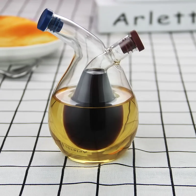 Кухонный диспенсер для масла два в одном дизайн уксусная корочка оливковая банка качество масла Pourer дозатор для приправ бутылка