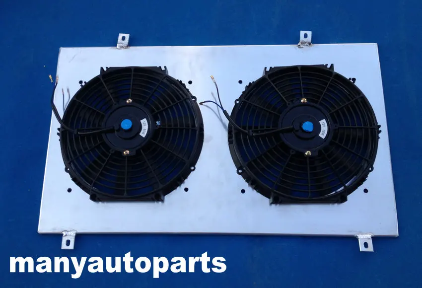 Aluminum Radiator Shroud + Thermo Fan for Nissan Y60 PATROL GQ 4.2L