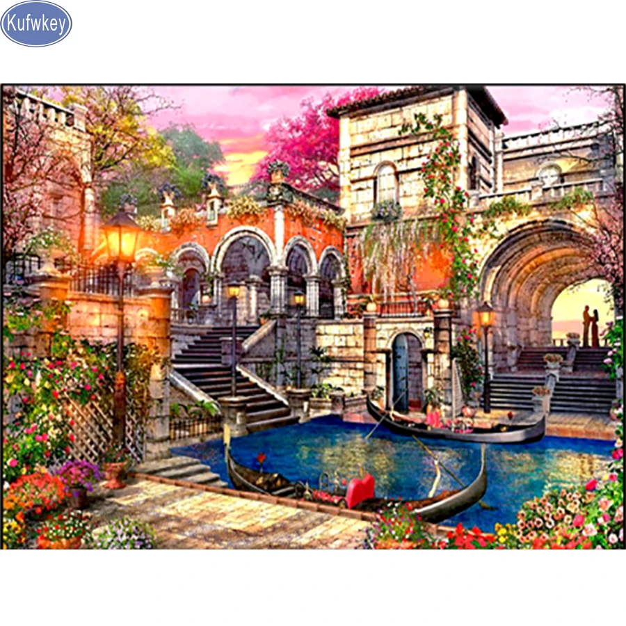 hobby 5D diy Diamond Painting city landscape Cross Stitch kits Full Embroidery 3d Mosaic pattern beaded embroidery gifts | Дом и сад