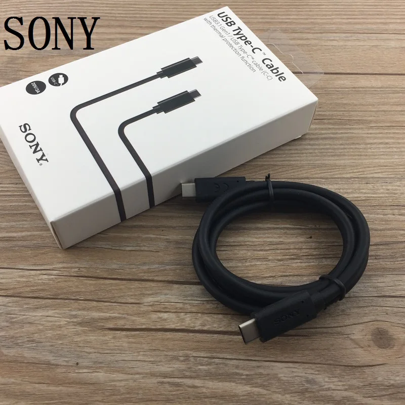 Original SONY 1M 3A daul 2 USB Type C fast Quick charge Cable for SONY