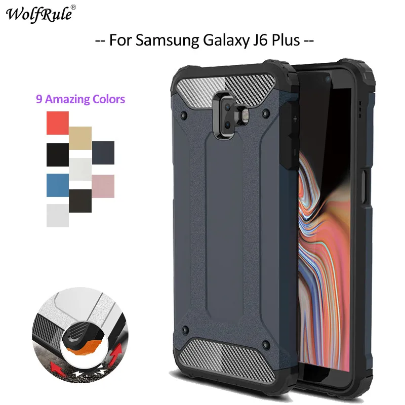 Чехол для Samsung Galaxy J6 Plus чехол + TPU и PC защитный бампер Prime J610 6'' | Мобильные