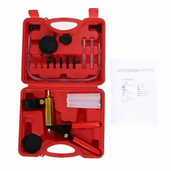 

Car Motorcycle Cylinder Diagnostic Tools Kit Car Automobiles Vacuum Pump Tester Suction Gun Brake Bleeder Adaptors Kit with Case