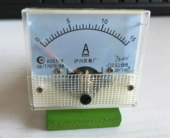 

85C1 DC 0-15A Analog Amp Panel ammeter pointer type current meter panel