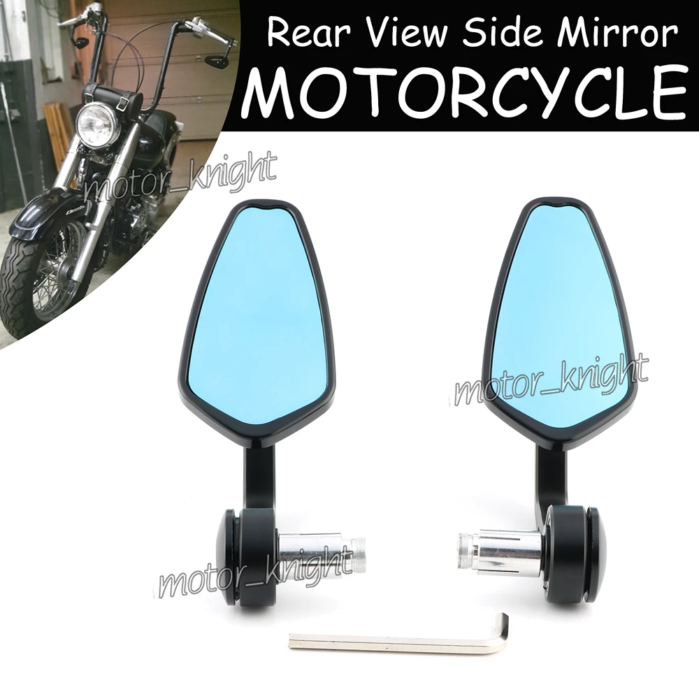 Universal Bar End Side Mirrors For Motorcycles - Fits Ducati, Yamaha, Honda, Suzuki, 8mm/10mm