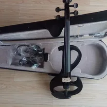 Полный набор черный Электрический Скрипки с case лук