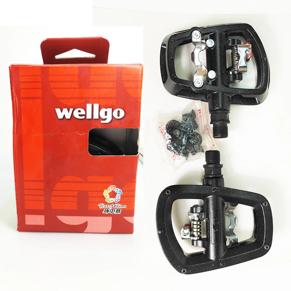

Original WELLGO aluminum forging multifunctional SPD clipless self-locking platform mtb road bike pedal