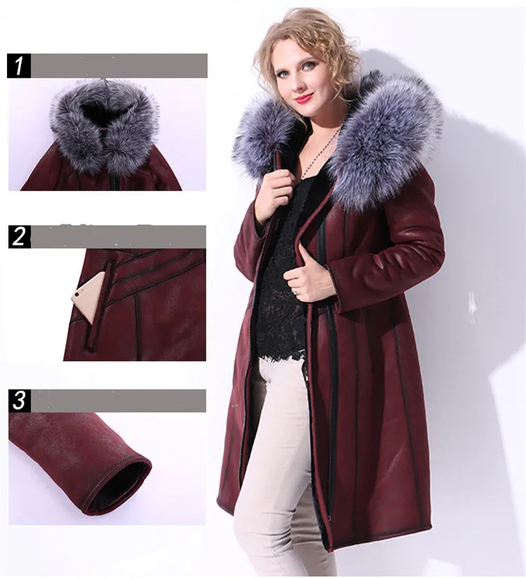 Women Winter Jacket Leather Jacket Winter Coat Women Parka Plus Size 7XL Long Leather Coat Fur Collar Zipper Hooded Coats 2018 AS02 (12)
