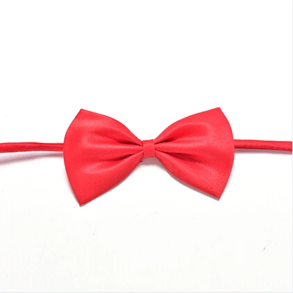 Регулируемый продвижение мальчиков галстук Детские однотонные галстуки-бабочки с Свадебная вечеринка галстук предварительно связали бабочкой - Цвет: red