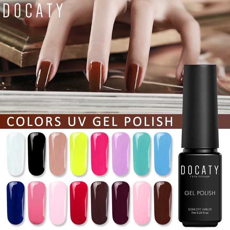 Docaty Nude Series 24 Colors Nail UV Gel Soak Off Polish Acrylic Paints for Nails Permanent Enamels Uv Set | Красота и здоровье
