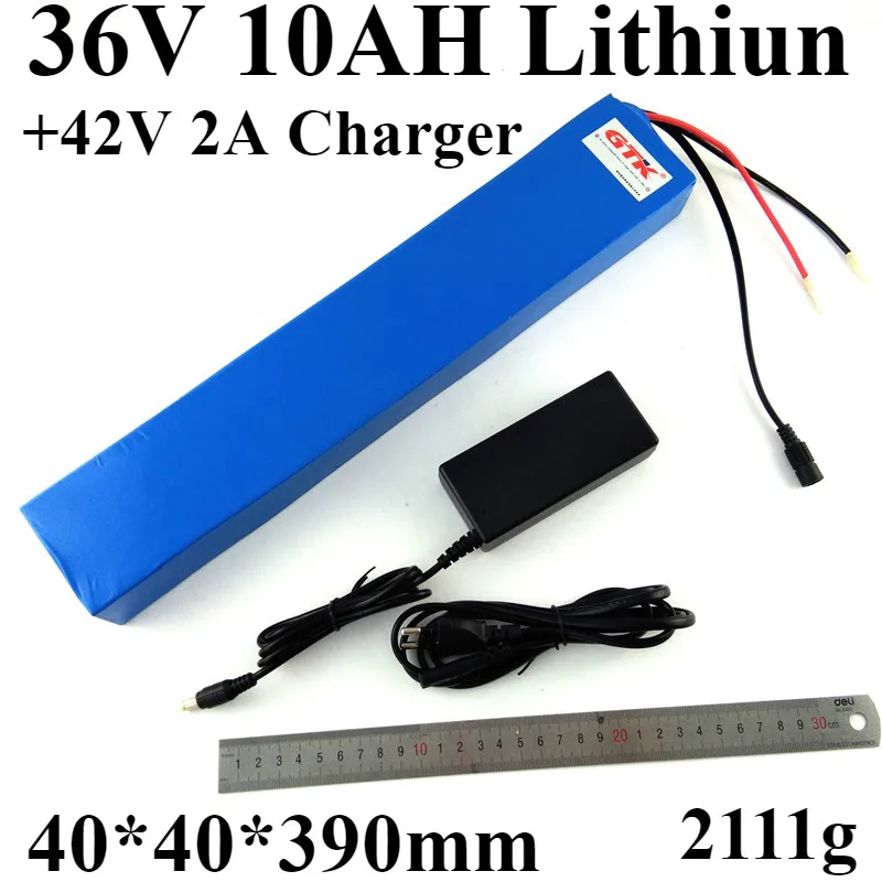 Brand high quality Lithium battery 36v 10ah + 2A Charger Li ion 36Vfor