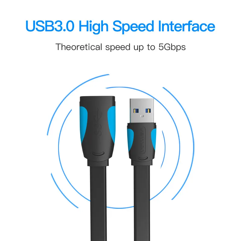 Vention USB 3 0 Удлинительный кабель Супер Скоростной удлинитель для мужчин и женщин 1 м