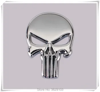 

Car Styling 3D Metal The Punisher Skull Emblem Badge accessories for Peugeot 307 308 207 3008 2008 407 508 206 208 406