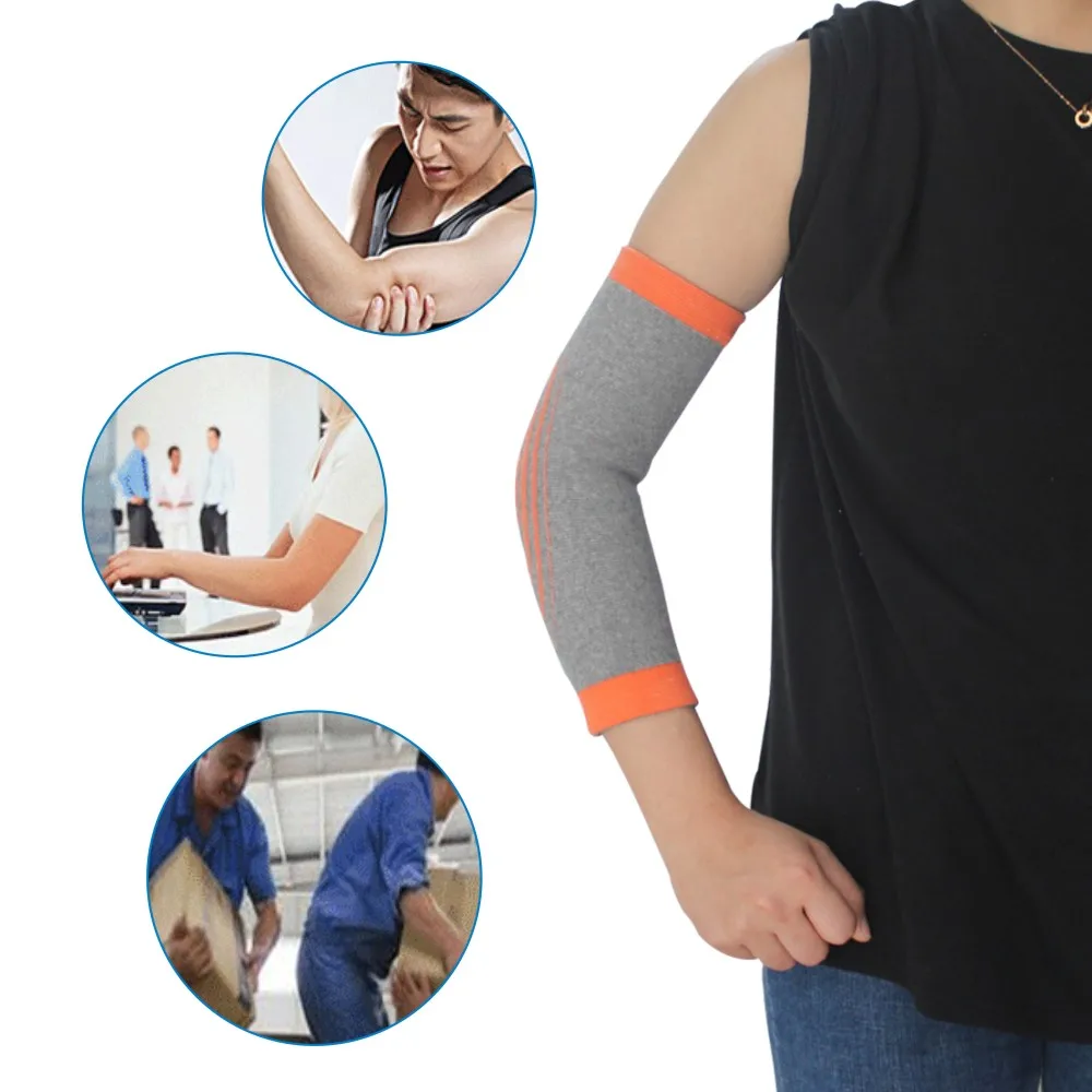 Supporting elbow, sports elbow pad, sweat band, arm sleeve, thermal adjustment, elastic bandage.