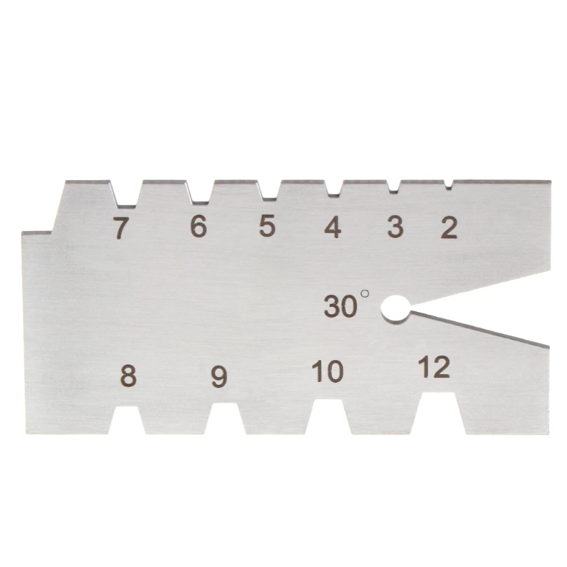  TR30 Degree Screw Thread Gauge Gage Tool Grinding Stainless Steel Welding Feeler #0615