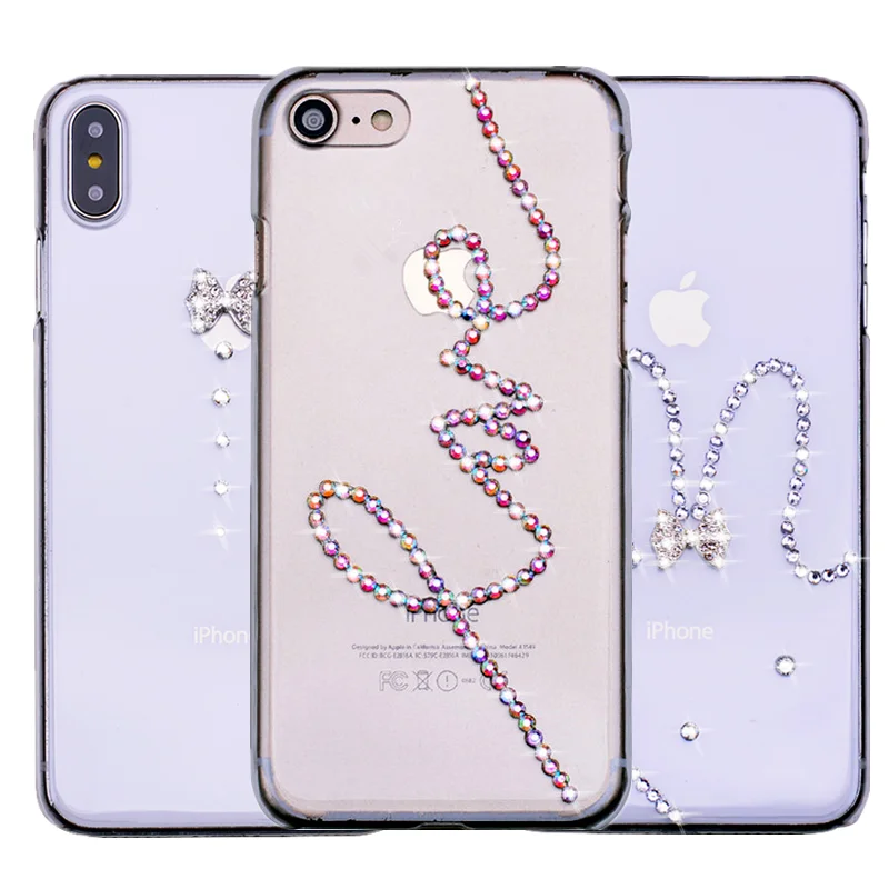 

Woman Phone Case For iphone 6 6s 4 4S Case For iphone 5 5s Cover For iphone 7 8 6 6S Plus DIY Bling case For iphone X XS Max XR